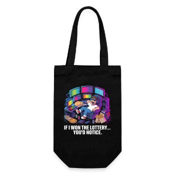 Funny If I Won The Lottery You'd Notice Yacht boat - Gift Bag for Bottles - black - Front