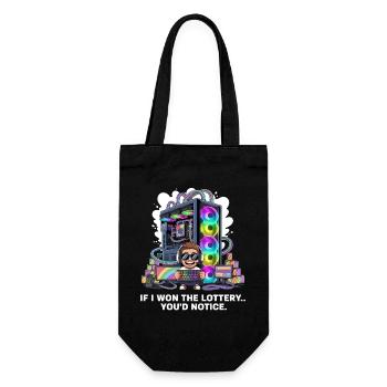 Funny If I Won The Lottery You'd Notice Yacht boat - Gift Bag for Bottles - black - Front
