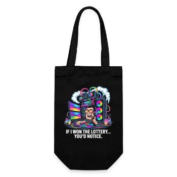 Funny If I Won The Lottery You'd Notice Yacht boat - Gift Bag for Bottles - black - Front