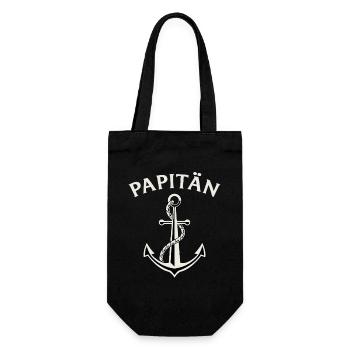 PAPITÄN Anchor / Baltic Sea, North Sea - Gift Bag for Bottles - black - Front