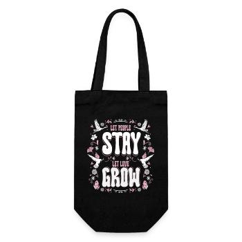 Menschlichkeit Let People Stay Let Love Grow - Geschenkbeutel für Flaschen - Schwarz - Vorne