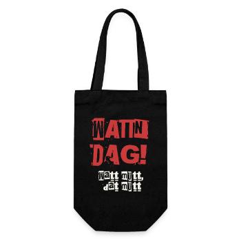 Wattn Dag Watt mutt dat mutt - Gift Bag for Bottles - black - Front
