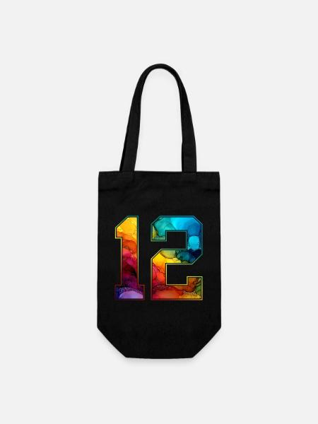 NR. 12 NUMMER 12 COLLEGE 12. GEBURTSTAG - Geschenkbeutel für Flaschen - Schwarz