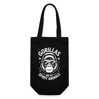 Gorille disant gorilles Gorilles drôle de cadeau de gorille - Sac à bouteille - noir - Devant