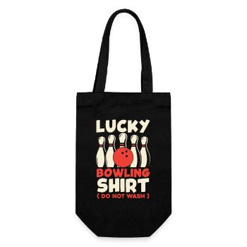 Happy Bowling Shirt Don't Wash - Gift Bag for Bottles - black - Front