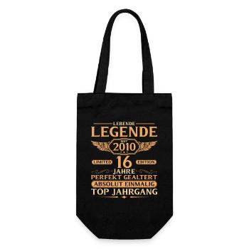 2010 Vintage Living Legend - 16th Birthday - Gift Bag for Bottles - black - Front