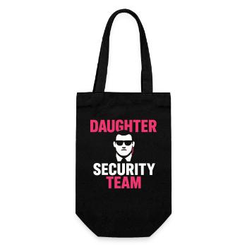 Daughter Security Team Father Protection - Gift Bag for Bottles - black - Front