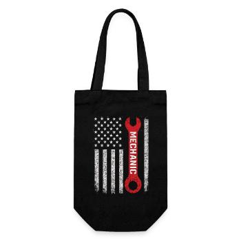 US Flag Mechanic Key Vintage Look - Gift Bag for Bottles - black - Front