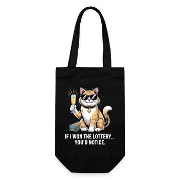 Funny If I Won The Lottery You'd Notice Yacht boat - Gift Bag for Bottles - black - Front