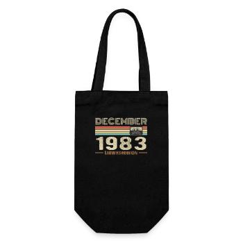 Décembre 1983 anniversaire Décembre 1983 Décembre - Sac à bouteille - noir - Devant