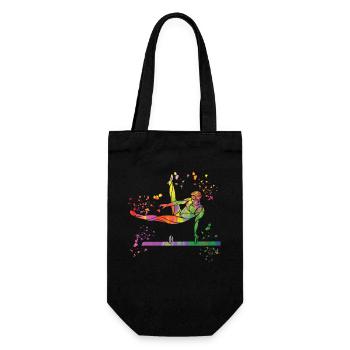 artistic gymnastics pommel horse gymnast - Gift Bag for Bottles - black - Front