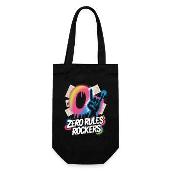 Zero Rules Rockers Punk Rock Music - Gift Bag for Bottles - black - Front