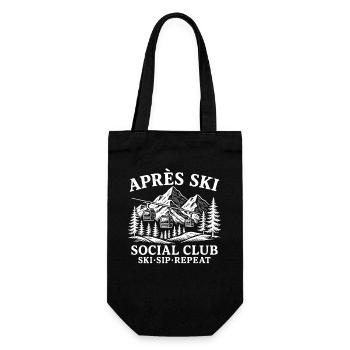 Après Ski Social Club Ski Sip Repeat - Gift Bag for Bottles - black - Front