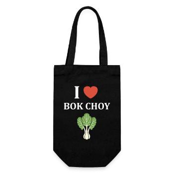 I love Bok Choy graphic - Gift Bag for Bottles - black - Front