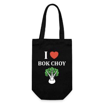 I Love Bok Choy Tee Green - Gift Bag for Bottles - black - Front