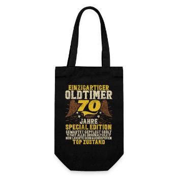 70 Years Unique Classic 70th Birthday - Gift Bag for Bottles - black - Front