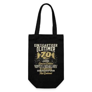 70 Years Unique Classic 70th Birthday - Gift Bag for Bottles - black - Front