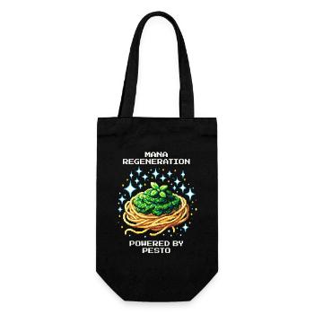 Mana Regeneration | Powered by Pesto - Geschenkbeutel für Flaschen - Schwarz - Vorne