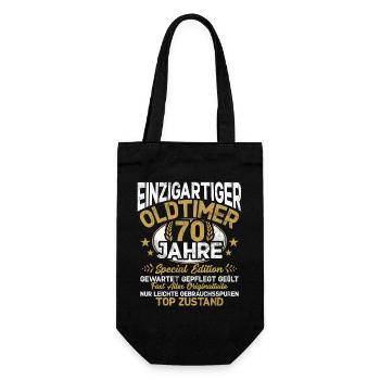 70 Years Unique Classic 70th Birthday - Gift Bag for Bottles - black - Front