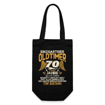 70 Years Unique Classic 70th Birthday - Gift Bag for Bottles - black - Front