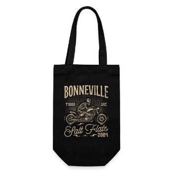 Bonneville Salt Flats Motorcycle Birthday 2004 - Gift Bag for Bottles - black - Front