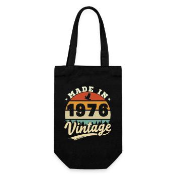50 Jahre 1976 Vintage Retro Geburtstagsgeschenk - Geschenkbeutel für Flaschen - Schwarz - Vorne