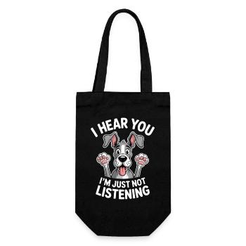 Deutsche Dogge Spruch Lustiges Dogge Geschenk - Geschenkbeutel für Flaschen - Schwarz - Vorne