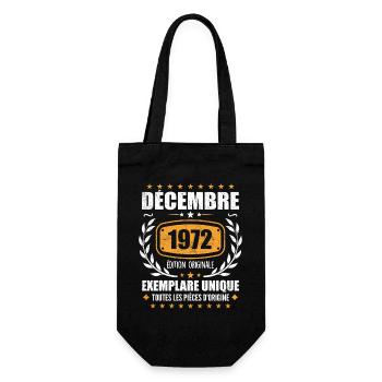 Décembre 1972 Anniversaire - Nées En Décembre 1972 - Sac à bouteille - noir - Devant