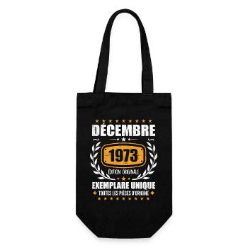 Décembre 1973 Anniversaire - Nées En Décembre 1973 - Sac à bouteille - noir - Devant