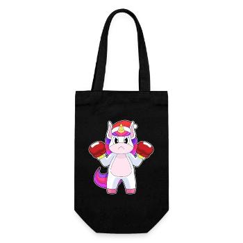 Einhorn Weihnachten Boxen - Geschenkbeutel für Flaschen - Schwarz - Vorne
