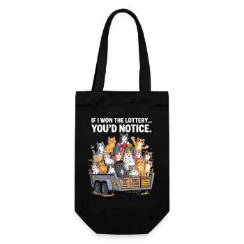 Funny If I Won The Lottery You'd Notice - Gift Bag for Bottles - black - Front