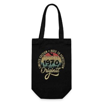 Dezember 1970 - Legende Seit Dezember 1970 - Geschenkbeutel für Flaschen - Schwarz - Vorne