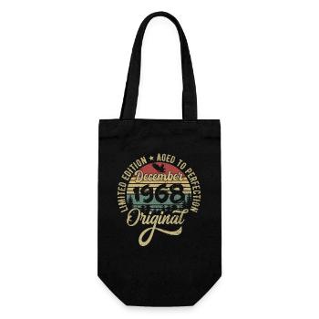 Dezember 1968 - Legende Seit Dezember 1968 - Geschenkbeutel für Flaschen - Schwarz - Vorne