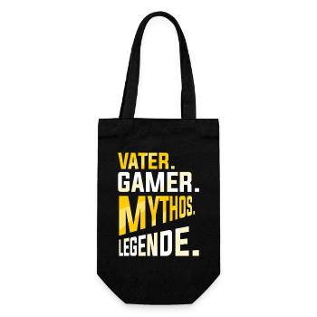 Father's Day Father Gamer Gaming Video Games Dad - Gift Bag for Bottles - black - Front