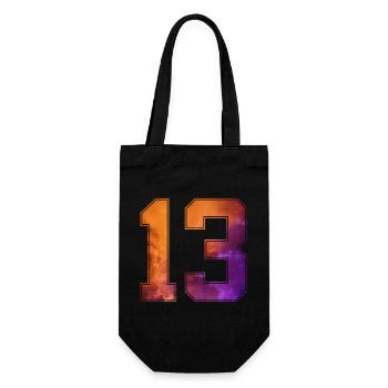 NO. 13 NUMBER 13 COLLEGE 13TH BIRTHDAY - Gift Bag for Bottles - black - Front
