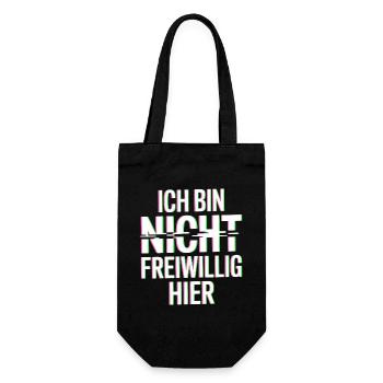 I'm Not Here Voluntarily Anti Smalltalk Office - Gift Bag for Bottles - black - Front