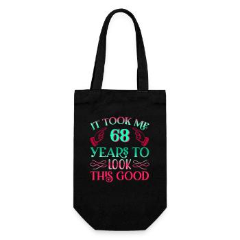 It took 68 years to look so good - Gift Bag for Bottles - black - Front