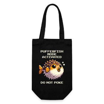 Pufferfish mode active: do not prick | Gaming - Gift Bag for Bottles - black - Front