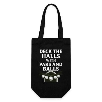Décorez les salles avec des normales et des balles de golf de Noël - Sac à bouteille - noir - Devant