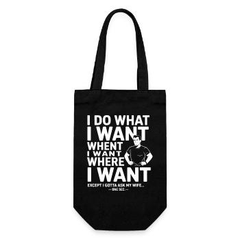 Je fais ce que je veux Tee Meme - Sac à bouteille - noir - Devant