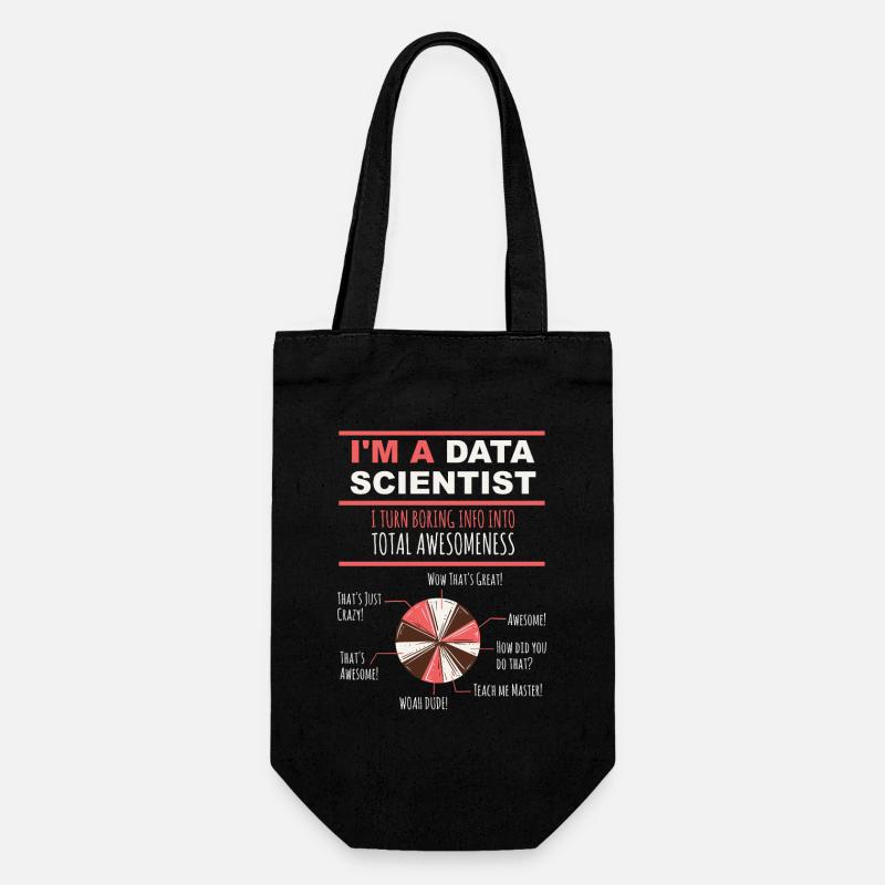 I’m a Data Scientist Boring Info into Awesomeness - Geschenkbeutel für Flaschen - Schwarz