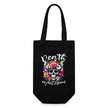 Flowers Skull Beauty Bloom - Gift Bag for Bottles - black - Front