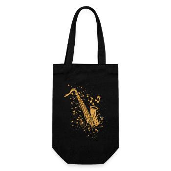 Saxophone Jazz Saxophonist Orchestra Musicians - Gift Bag for Bottles - black - Front