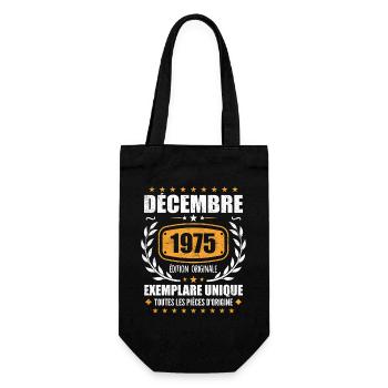 Décembre 1975 Anniversaire - Nées En Décembre 1975 - Sac à bouteille - noir - Devant