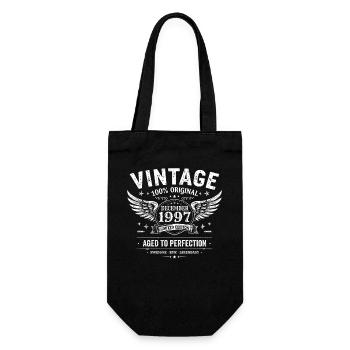 Cadeau Vintage Decembre 1997 Anniversaire 1997 - Sac à bouteille - noir - Devant