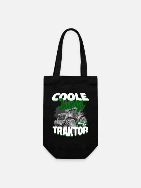 Coole Jungs Fahren Traktor Bauer Dorfkind Trecker - Geschenkbeutel für Flaschen - Schwarz