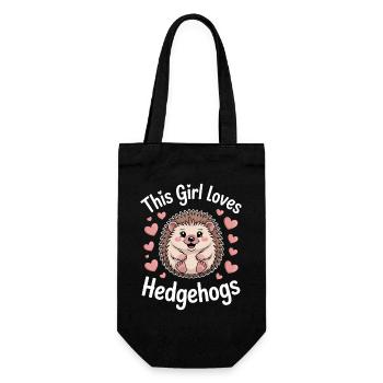 Hedgehog Saying Funny Hedgehog Gift - Gift Bag for Bottles - black - Front