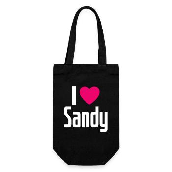 J’aime Sandy Pink Heart J’aime Sandy - Sac à bouteille - noir - Devant