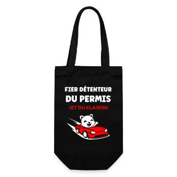 Humour permis de conduire - Sac à bouteille - noir - Devant