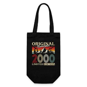 25ème Anniversaire Original Novembre Millésime 2000 - Sac à bouteille - noir - Devant